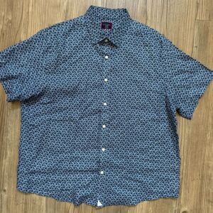 UNTUCKit Blue Patterned Casual Button Down Shirt